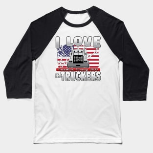 SUPPORT TRUCKERS - USA TRUCKERS FOR FREEDOM CONVOY USA FLAG - FREEDOM CONVOY 2022 -FLAG Baseball T-Shirt